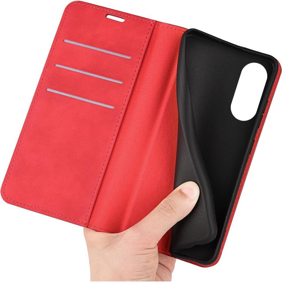 Thumbnail - Cover-Discount OPPO A58 5G / A78 5G - Stand Flip Case Hülle rot (Oppo A78 5G, Oppo A58), Smartphone Hülle, Rot