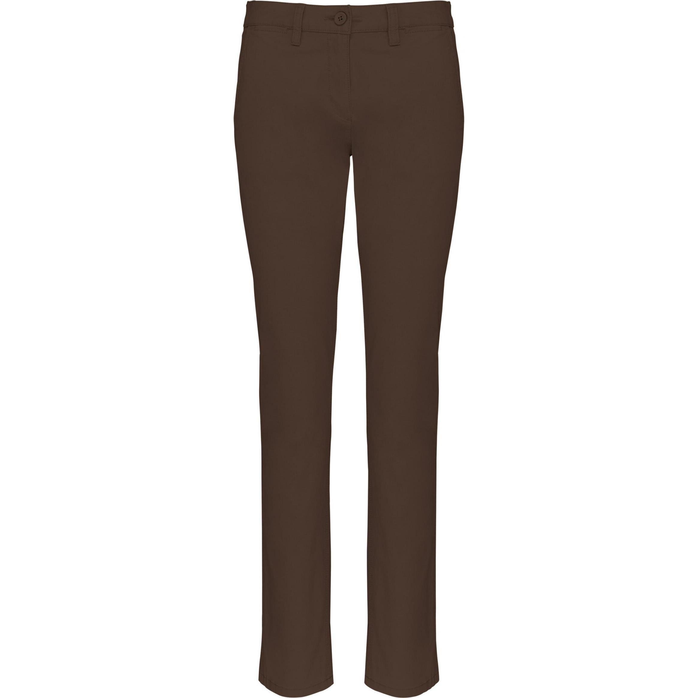 Kariban, Damen, Hosen, Chinohose Frau, Braun, (38)