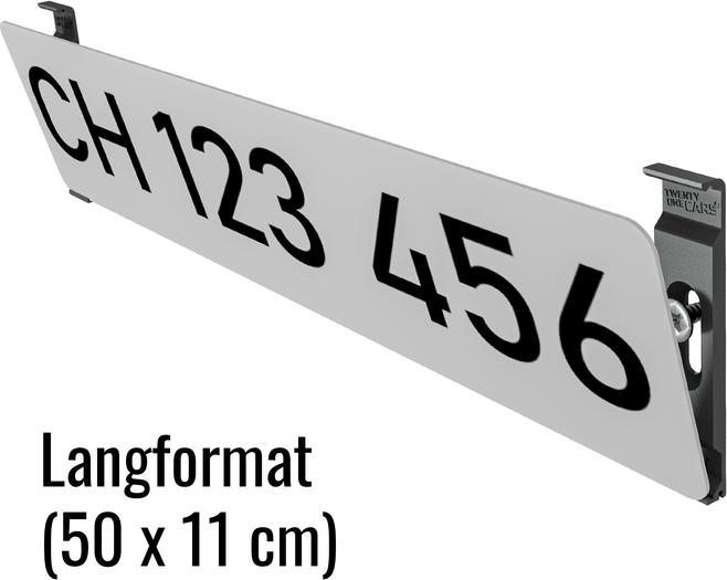 Actual product image 21cars Click licence plate holder long format (Front, Long format)