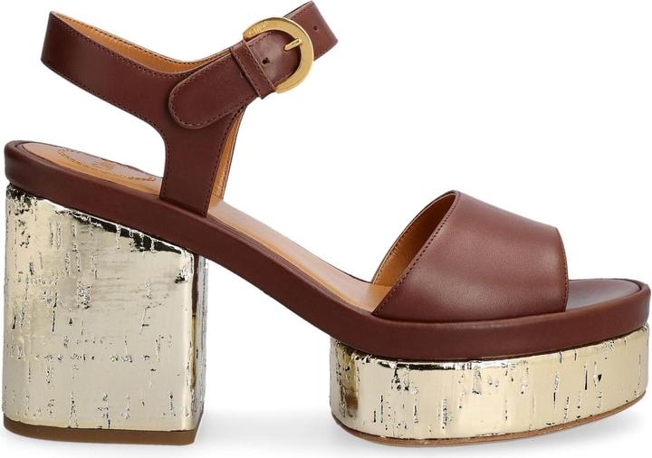 Actual product image Chloé Chlou00e9 Odina Leather Sandals (35)