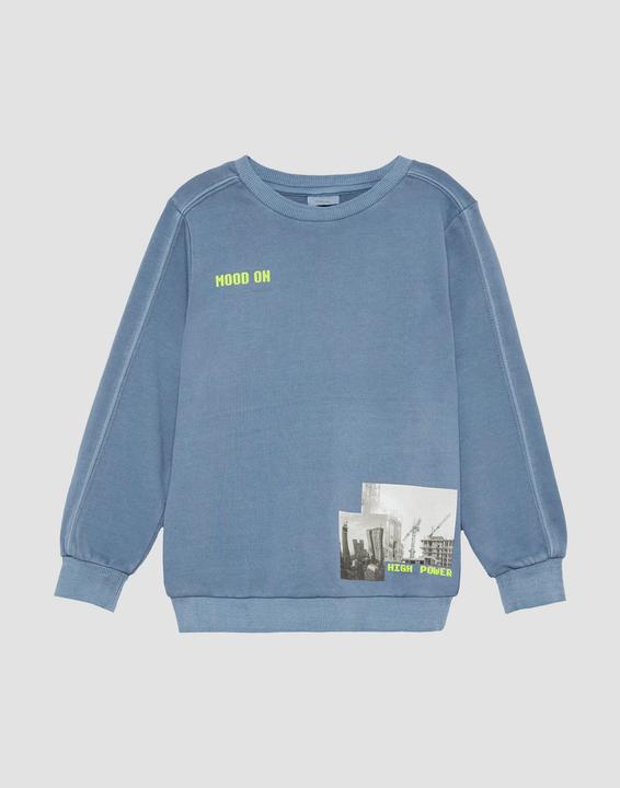 Produktbild s.Oliver Sweatshirt Sweatshirt mit Garment Dye und Frontprint (98)