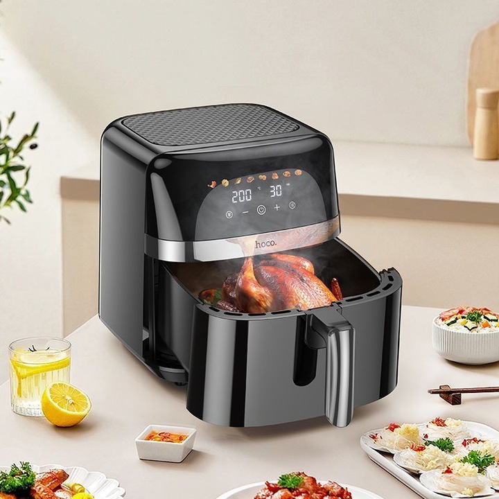 Actual product image Hoco Other Air Fryer with touch screen 8L 1700W HE20 black
