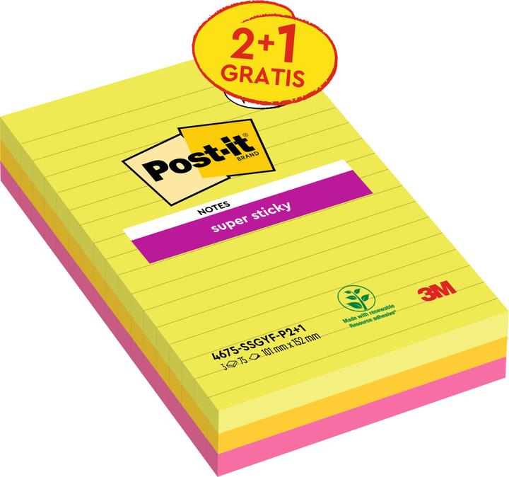 Produktbild Post-it Super Sticky Notes (101 x 152 mm)