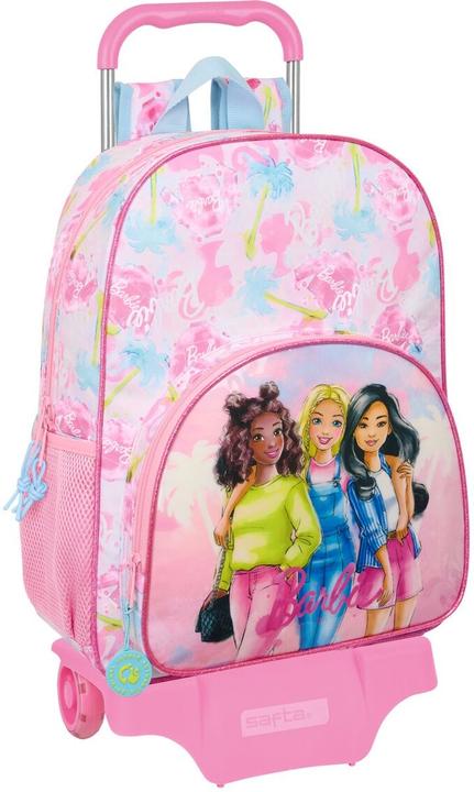 Barbie School Rucksack with Wheels Painterly Pink Sky blue 33 x 42 x 14 cm