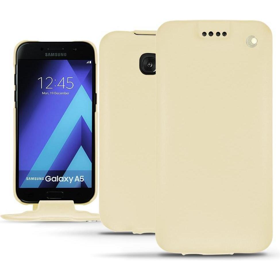Noreve Lederschutzhülle vertikal (Samsung Galaxy A5 (2017)), Smartphone Hülle, Beige