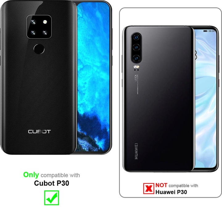 Actual product image Cadorabo Book Invisible Magnet Cover (Huawei P30)