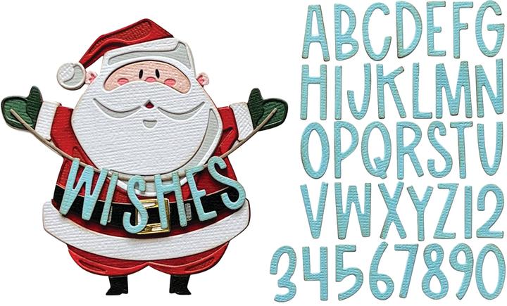 Produktbild Sizzix Thinlits Stanzschablone "Santa Greetings Colorize by Tim Holtz" (49 Blätter)