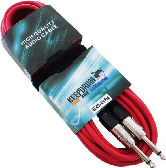 Produktbild keepdrum GC-004 Rot 6m Gitarrenkabel Klinke 6,3mm (6 m)