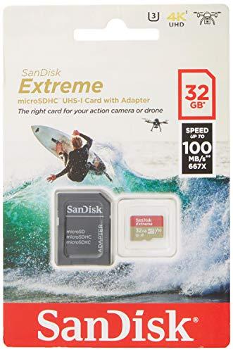 Productafbeelding SanDisk microSDHC Action SC 32GB Extr.100MB A1 (32 GB, microSDHC, U3, UHS-I)