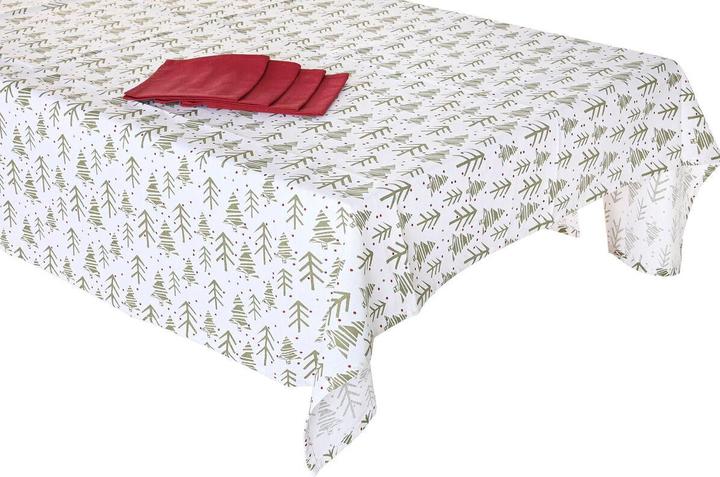 Productafbeelding Esprit Fleckenabweisende geharzte Tischdecke Home Weiss grün Beige (5 Stücke)