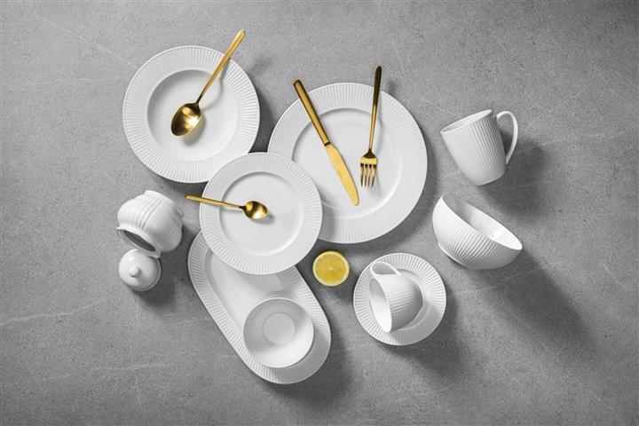 Image du produit Domoletti Mug Lignes verticales Blanc 370ml (370 ml)