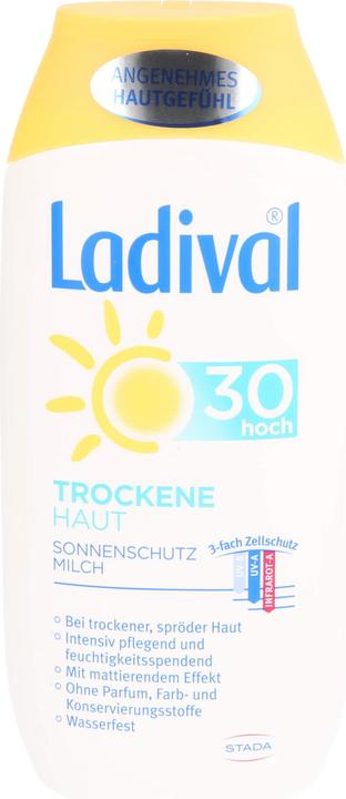 Image du produit Ladival Peau sèche FPS 30 Lait solaire, 200 ml de crème