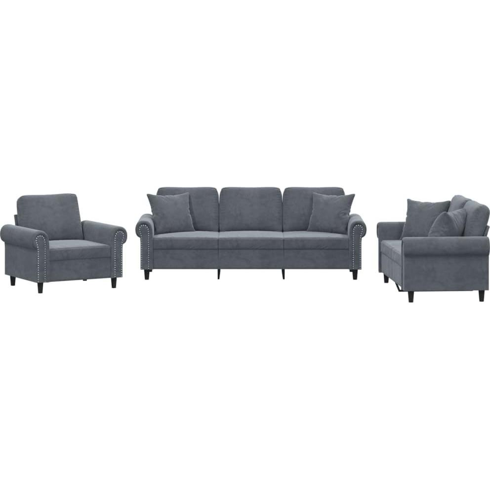 Thumbnail - VidaXL, Sofa, 10-tlg. Garten-Lounge-Set mit Kissen (3-Sitzer)