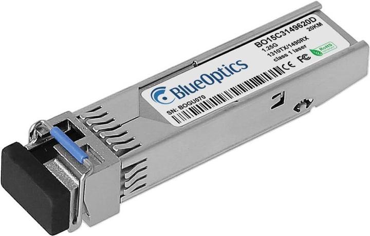 Actual product image BlueOptics Compatible Extreme Networks 1G-SFP-BXU © BO15C3149620D SFP Transceiver, LC-Simplex, 1000BASE-BX-U
