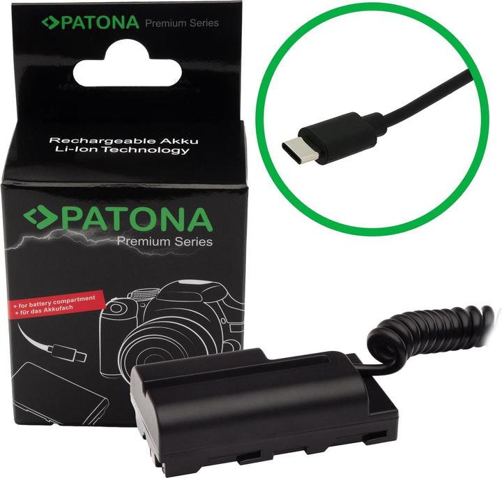 Produktbild Patona USB-C Input Akku-Adapter NP-F970 (DC-Kuppler)