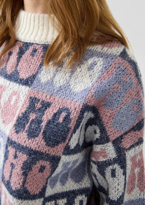 Produktbild s.Oliver Strickpullover Weihnachtspullover mit Wolle (S)