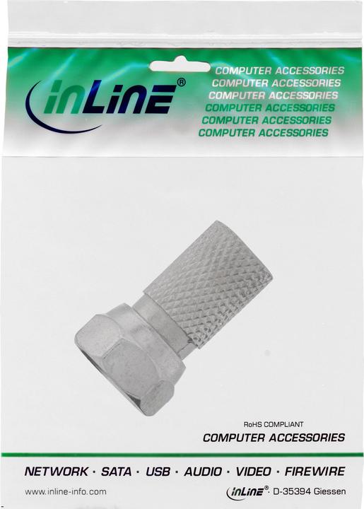 Image du produit InLine Fiche F pour câble coaxial avec gaine extérieure 7,5 mm (Câble d'antenne)