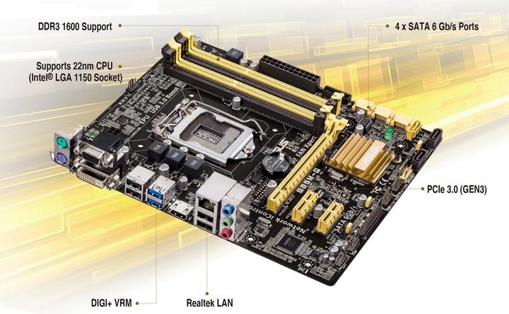 Produktbild ASUS B85m-G (LGA 1150, Intel B85, mATX)