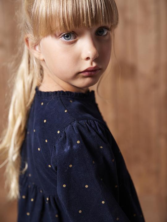 Actual product image Vertbaudet Feincord-Kleid mit Print für Mädchen (140)