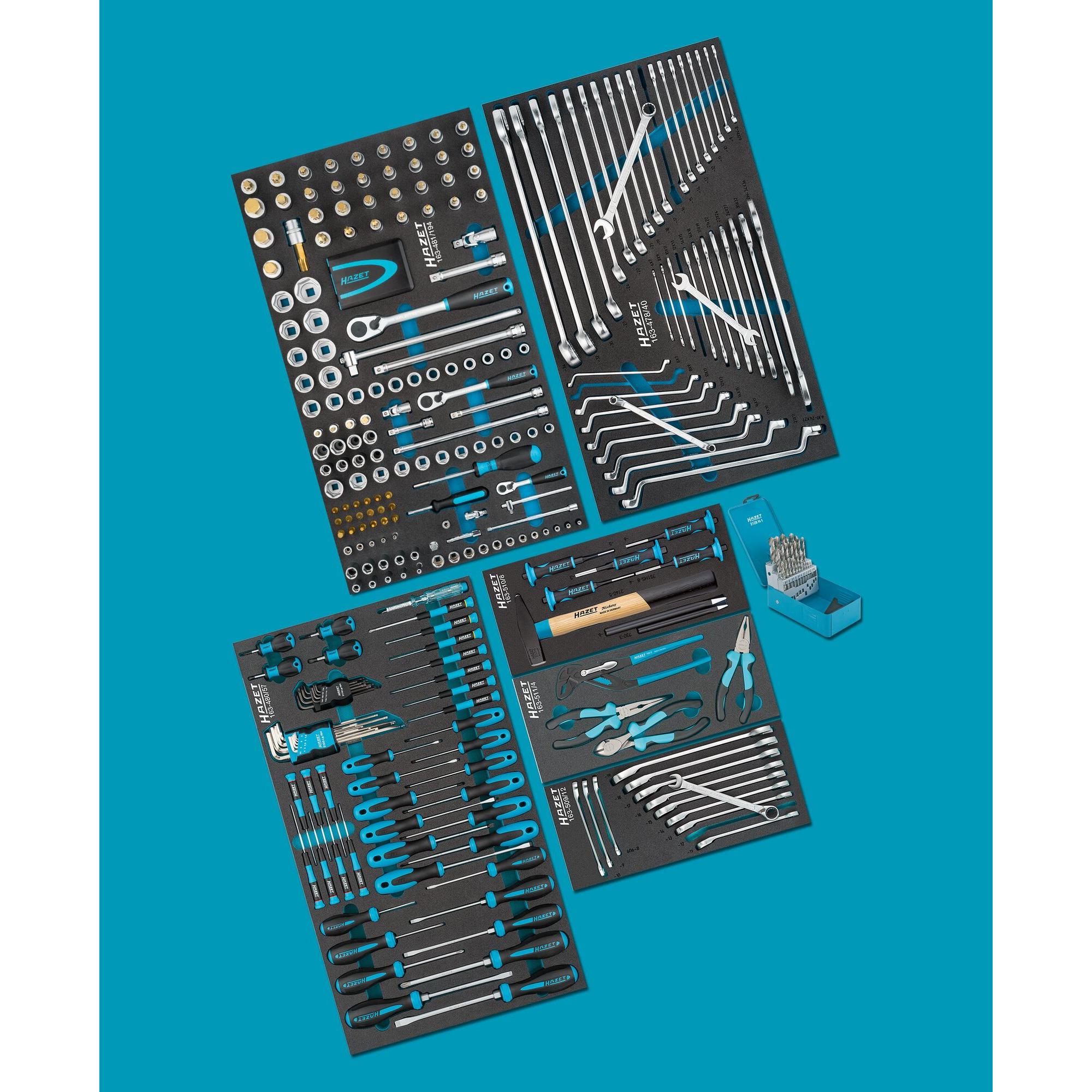 HAZET, Werkzeugwagen + Montagewagen, Werkzeug Sortiment 0-179NXXL/340 ∙ Anzahl Werkzeuge: 340 (340 x)