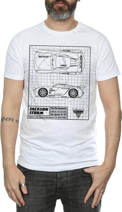 Immagine prodotto Disney Cars Jackson Storm Blueprint Maglietta Uomo (M)