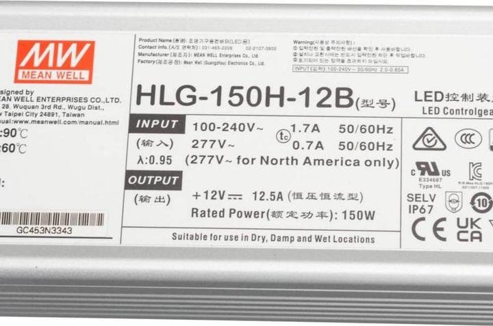 Actual product image MeanWell LED Driver LED Transformer