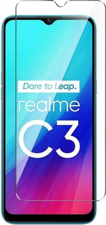 Screenguard Realme C3 Panzerglas Schutzfolie Case Friendly Design (1 Stück, Realme C3)