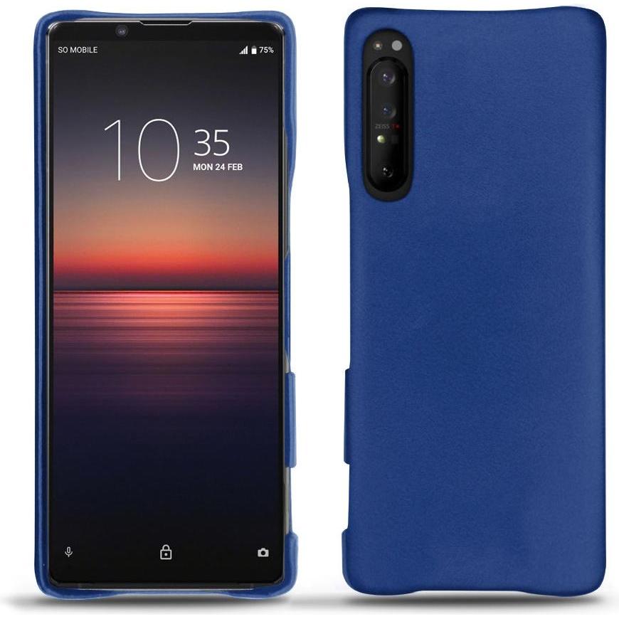 Noreve Lederschutzhülle (Sony Xperia 1 II), Smartphone Hülle, Blau