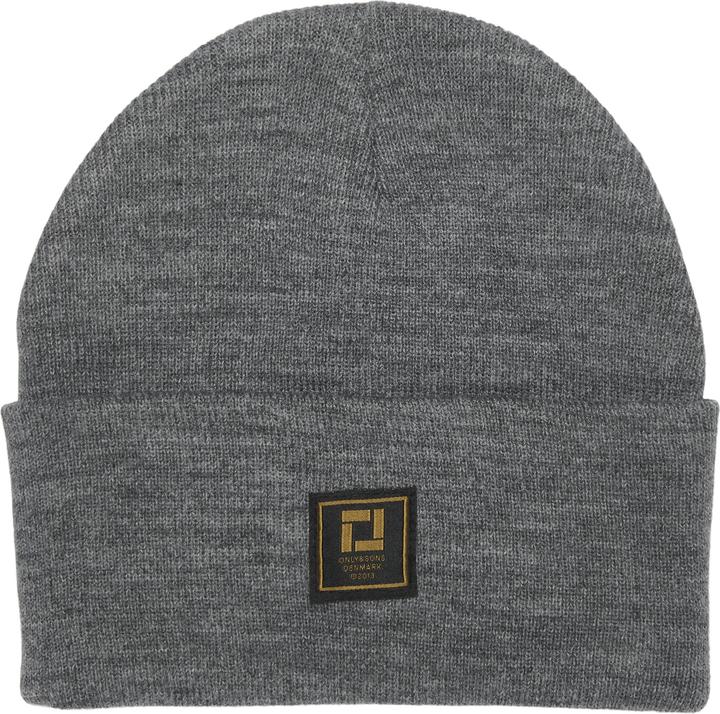 Only & Sons Onsisaac Flat Knit Logo Beanie Noos