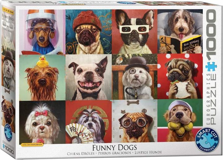 Productafbeelding Eurographics Grappige honden door Lucia Heffernan (1000 onderdelen)