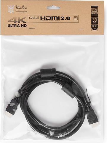 Produktbild Maillon Technologique Cable Maillon Basic HDMI Dorado Conector High Speed Bc Negro 1.8m (1.80 m)