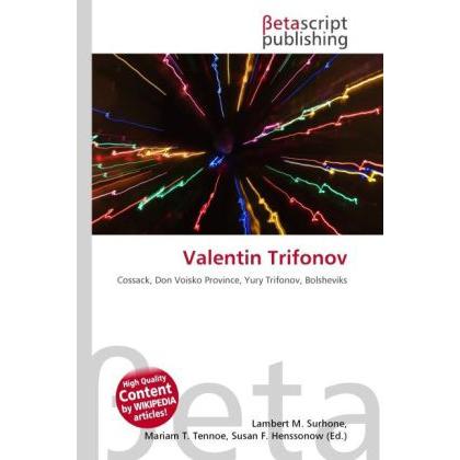 Valentin Trifonov, Fachbücher von Lambert M. Surhone, Miriam T. Timpledon, Susan F. Marseken