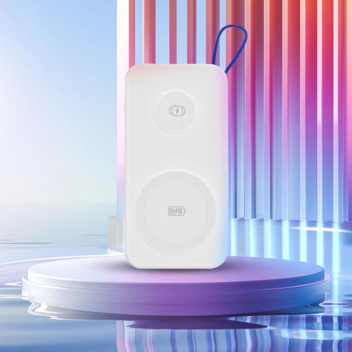 Produktbild 3MK Powerbank PastelUp 10,000mAh 22.5W z Magsafe + ładowanie Apple Watch biały (10000 mAh, 22.50 W, 37 Wh)