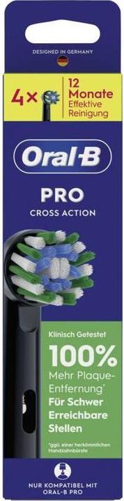 Actual product image Oral-B Pro CrossAction Schwarz 4er Aufsteckbürsten (4x)