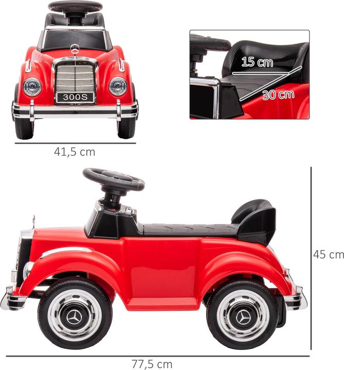 Actual product image Aiyaplay Rutschauto Kunststoff, Metall Rot