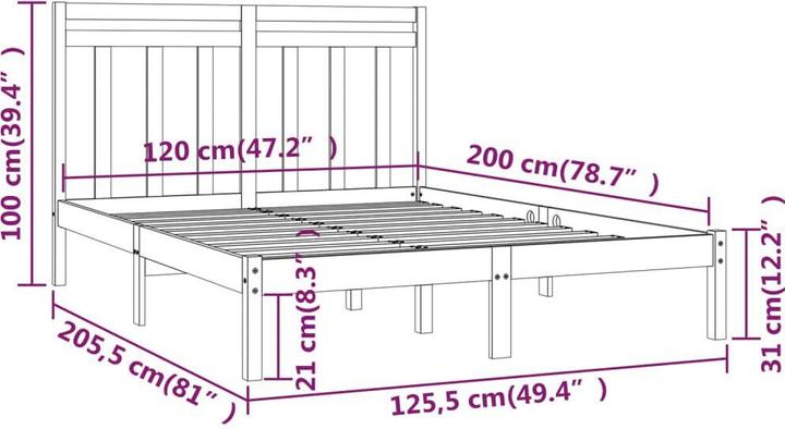 Produktbild vidaXL Shemer (120 x 200 cm)