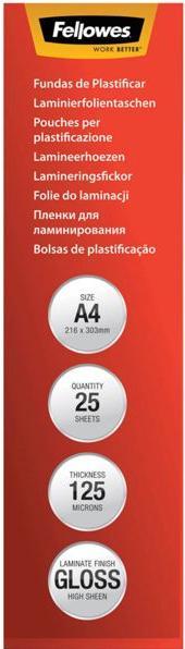 Actual product image Fellowes Capture 125 (A4, 25 Piece, 125 µm)
