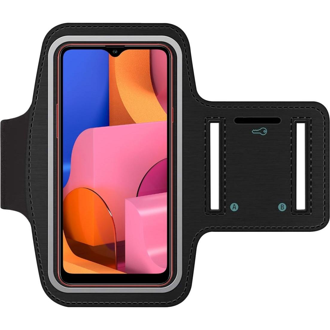 SmartFitness Samsung Galaxy A20s Handy Sport Armband, Smartphone Sportarmband, Schwarz