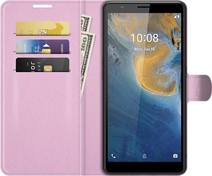 Actual product image König Design Case Mobile Protection for ZTE Blade A31 Case Flip Cover Case Cover Bumper Pink (ZTE Blade A31)