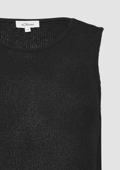 Actual product image S.Oliver T-Shirt Semitransparentes Stricktop mit Rundhalsausschnitt (46)