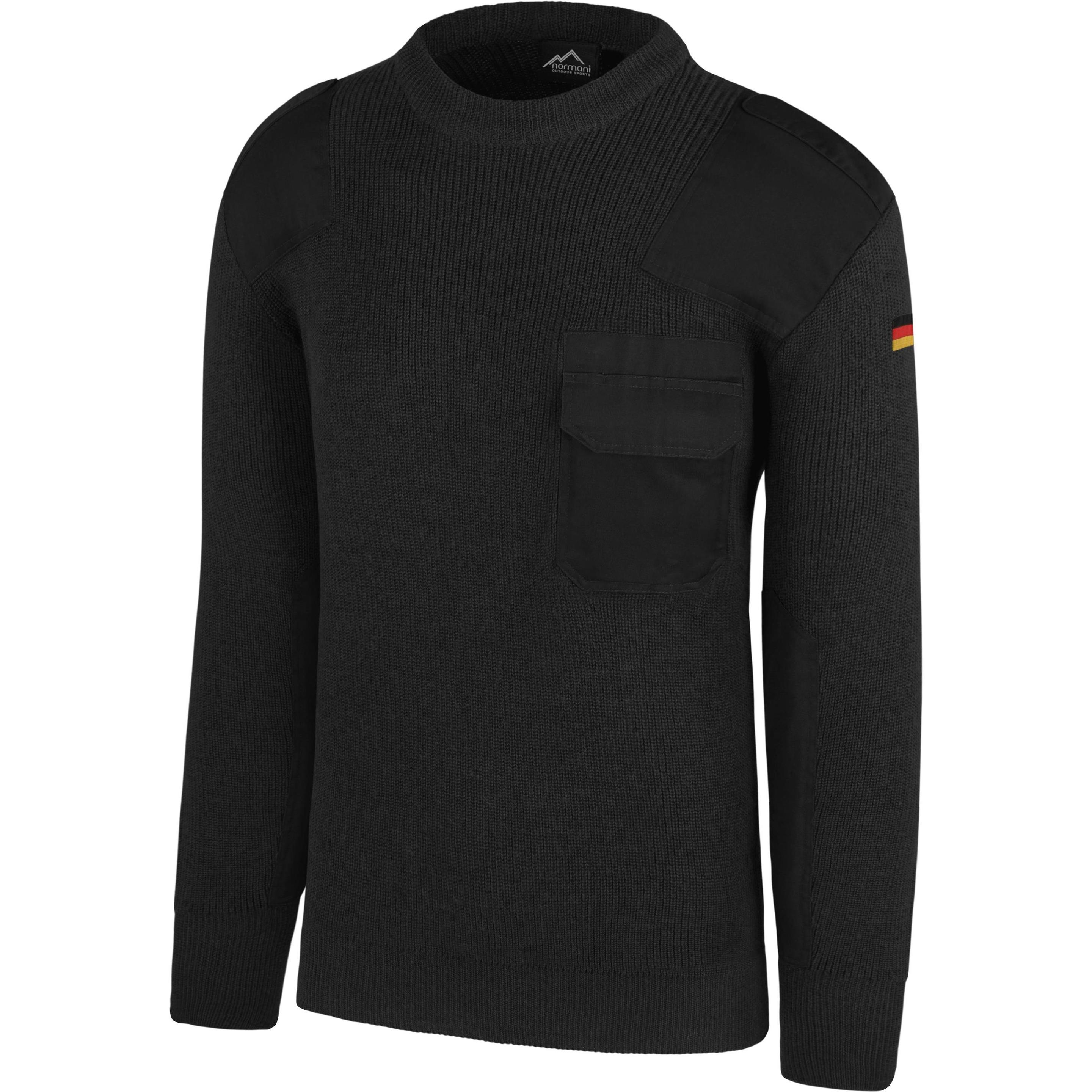Normani, Herren, Pullover, Herren BW-Pullover mit Schurwolle Barntrup, Schwarz, (5XL)