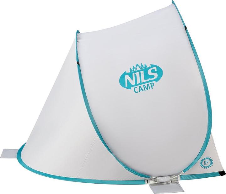 Actual product image Nils Camp Folding beach tent NC3173 gray-turquoise (beach tent, 0.85 kg)