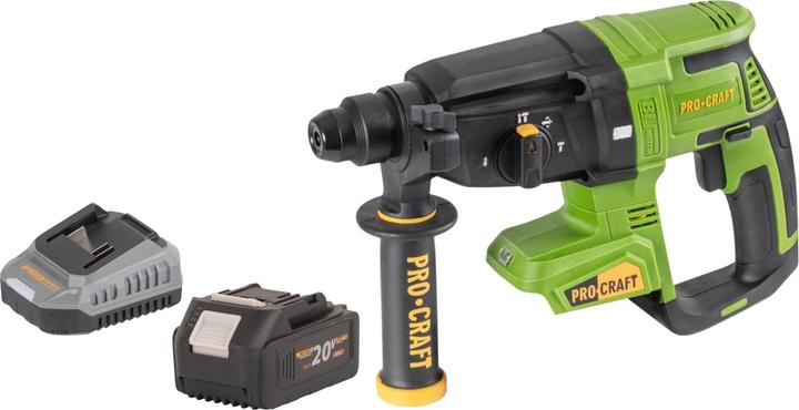 Produktbild Procraft PHA40bb Akku Bohrhammer 20 V 2,6 J SDS plus Brushless + 1x Akku 4,0 Ah + Ladegerät (Bohrhammer)