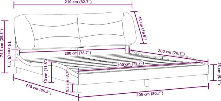 Image du produit vidaXL Bettgestell (200 x 200 cm)
