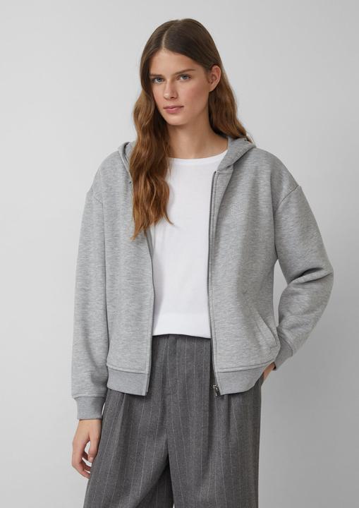 Produktbild s.Oliver Sweatshirt Jacke Weiche Sweatjacke mit Schmuckstein-Detail (46)