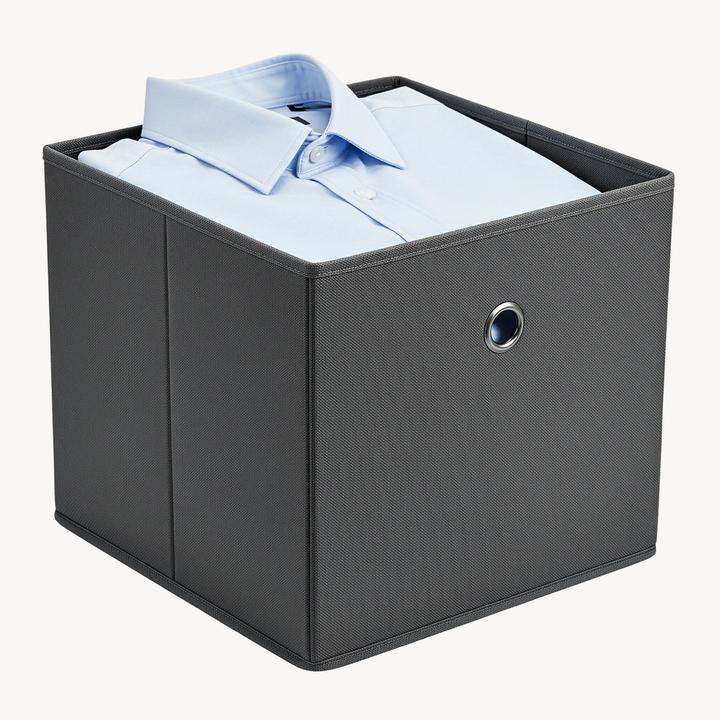 Produktbild En.Casa Faltbox 10er-Set 30x30x28 cm Vliesstoff Dunkelgrau (30 cm, 25.20 l, 10x)