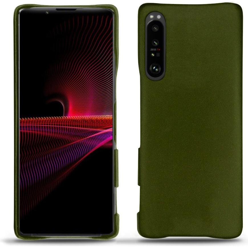 Noreve Lederschutzhülle (Sony Xperia 1 III), Smartphone Hülle, Grün