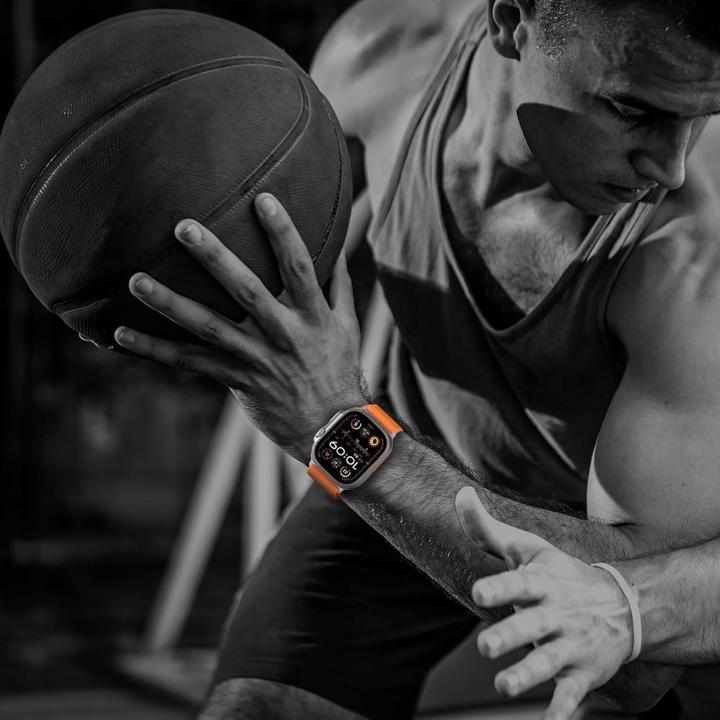 Produktbild 4Kom Nylon Clasp for Apple Watch 44/45/46/49mm - Orange (Nylon)