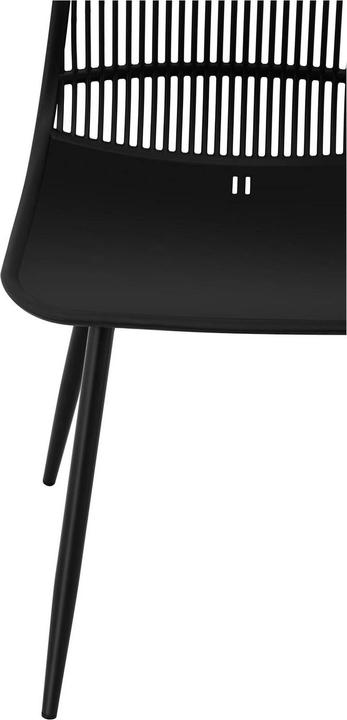 Produktbild Fromm & Starck Stuhl 4er Set Lehnstuhl Kunststoff Metallbeine bis 150 kg Designstuhl schwarz