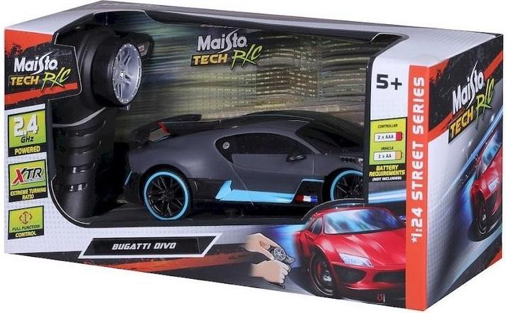 Image du produit Maisto Tech Tech R/C Bugatti Divo : voiture télécommandée à l'échelle 1:24, 2,4 GHz, avec poignée pistolet